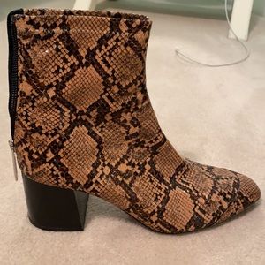 Zara snakeskin booties